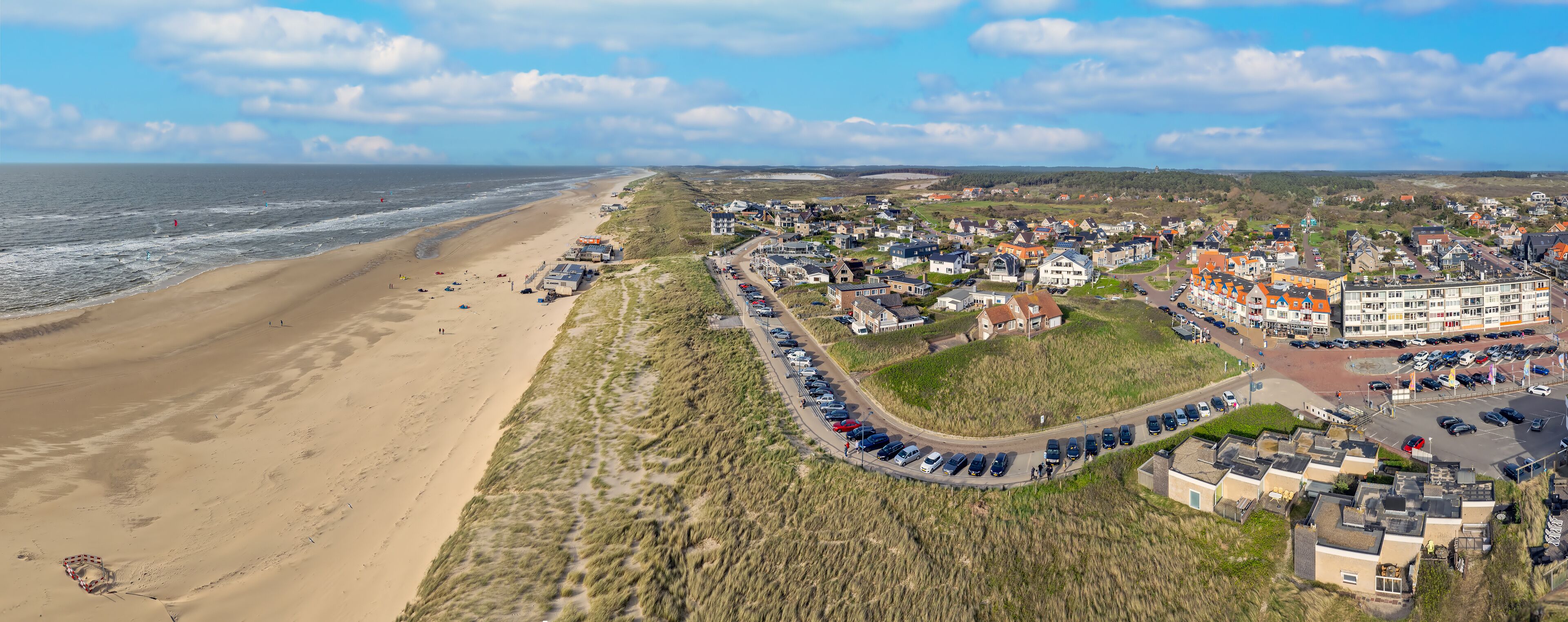 Panorama from Bergen aan Zee in the Netherlands