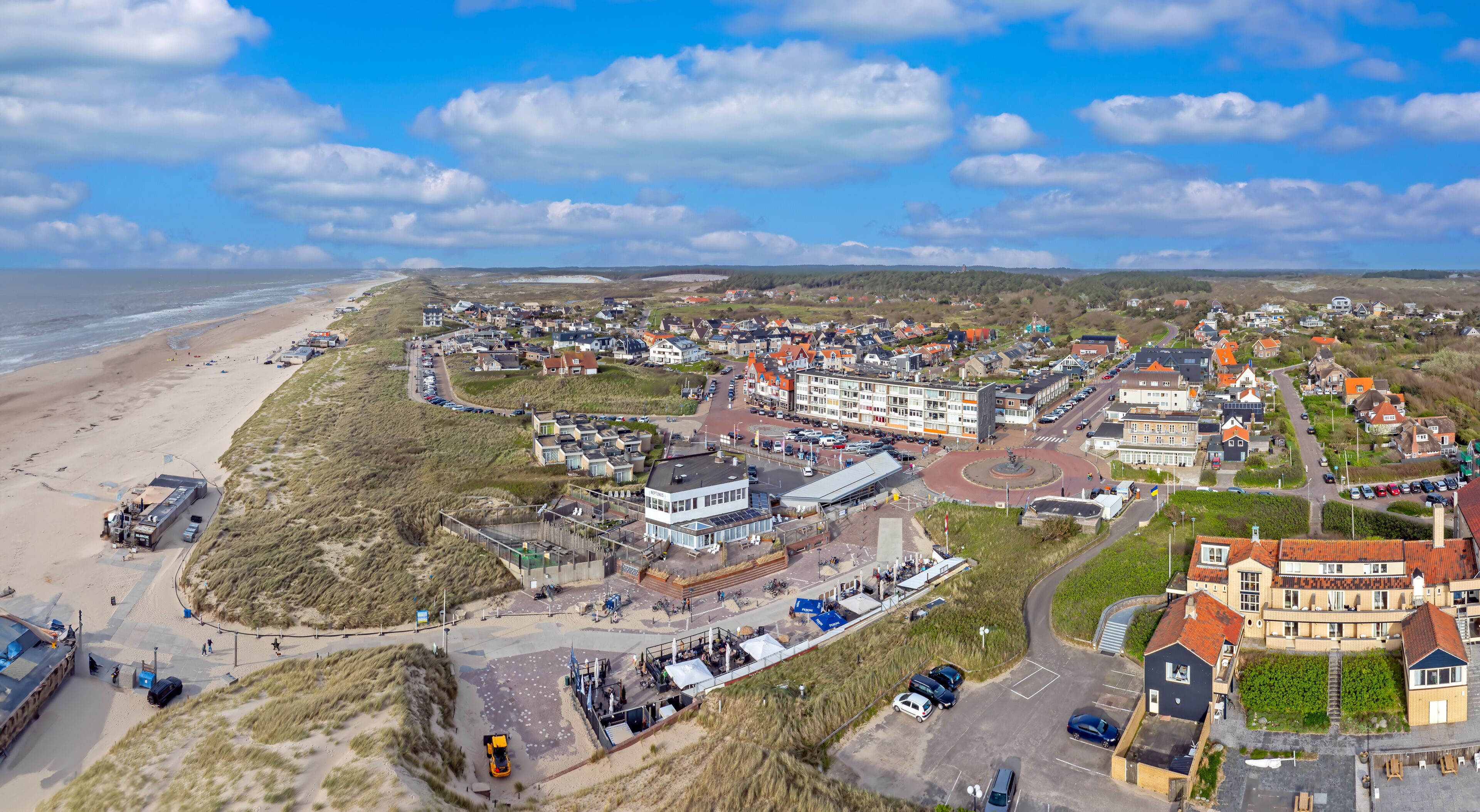 Aerial from Bergen aan Zee in the Netherlands