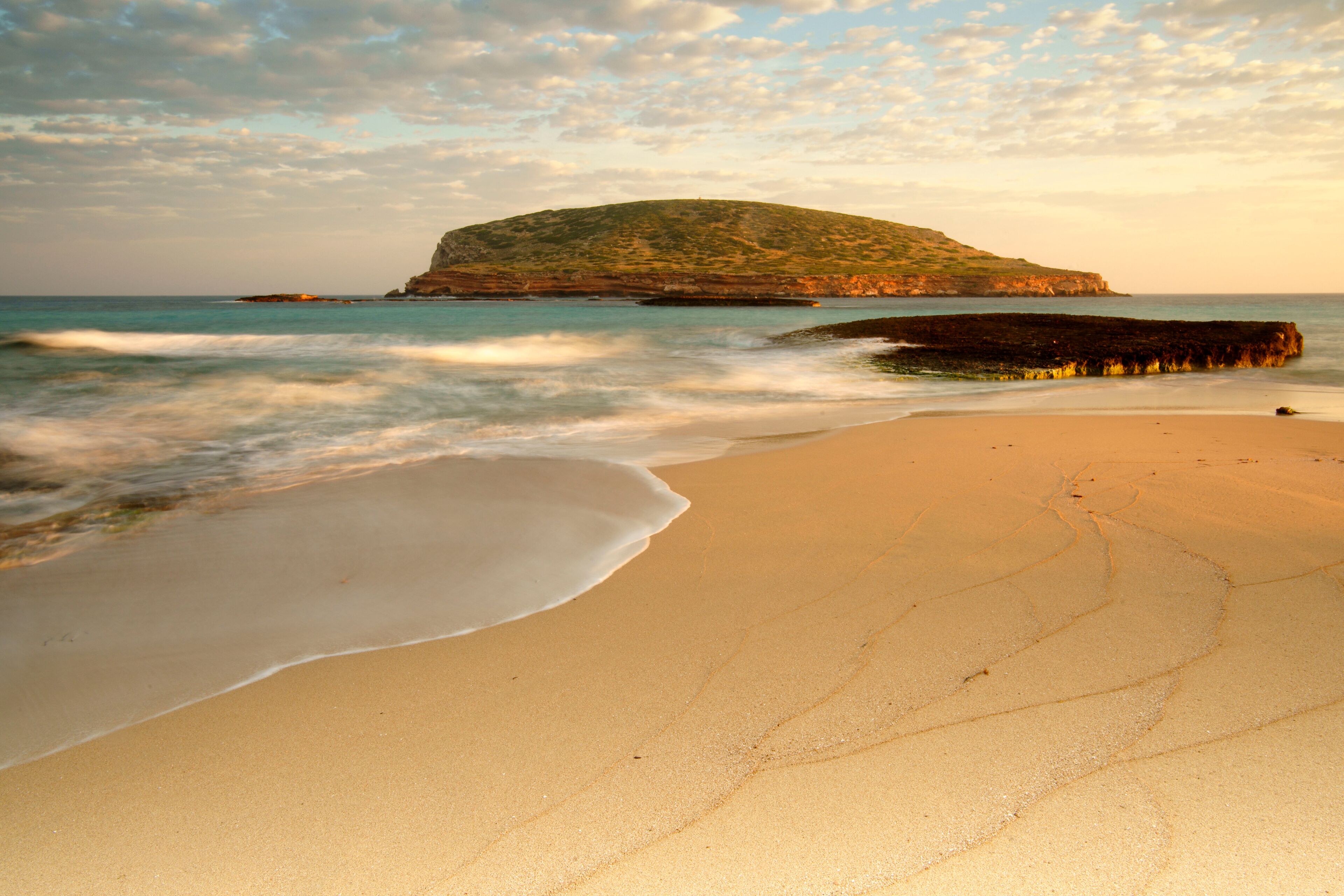 Playas de Comte. Sant Antoni de Portmany.Ibiza.Illes Balears.España.