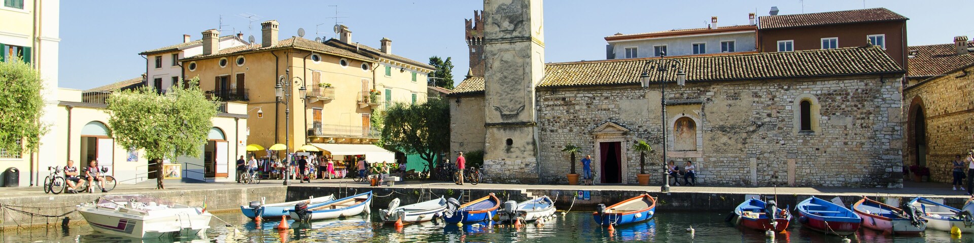 small, romantic port in Lazise at Lake Garda in Italy; Shutterstock ID 363430055