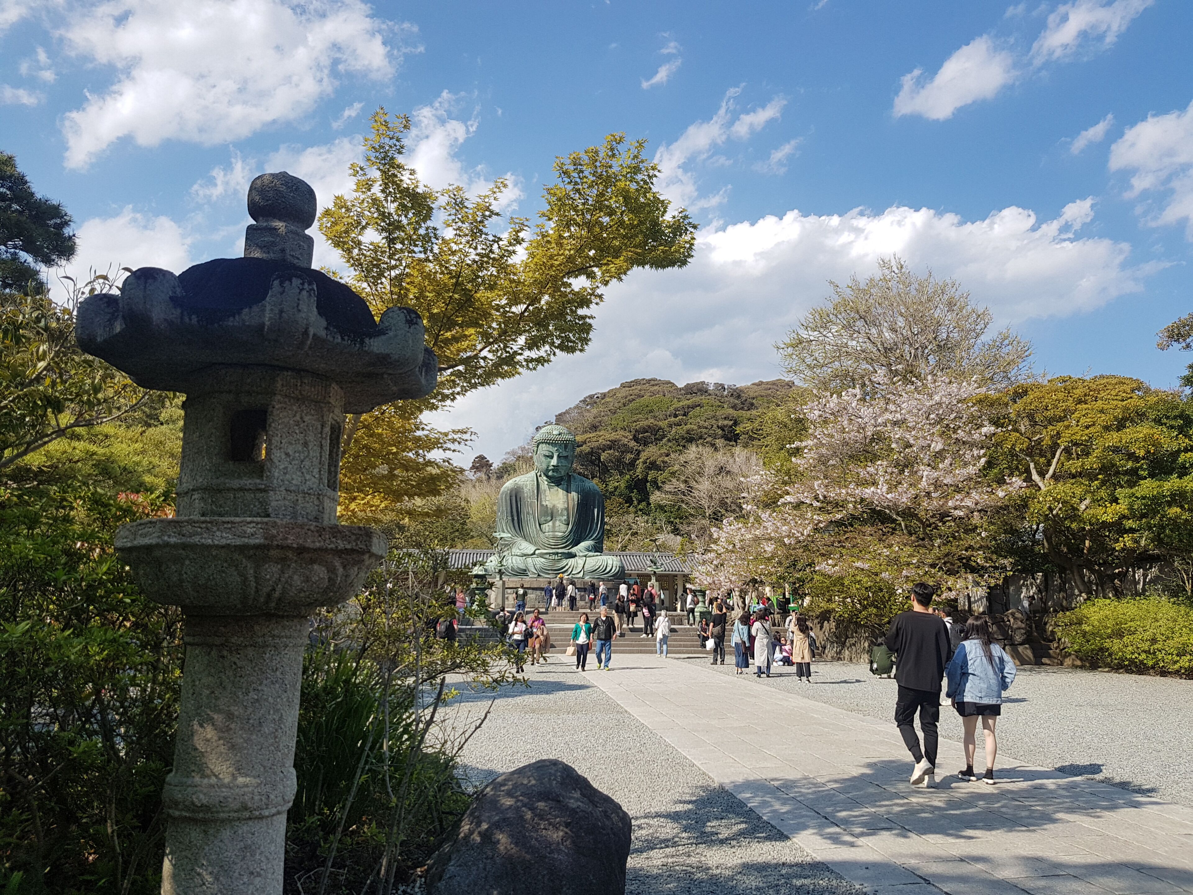 After climbing through the Kamakura hill trails, we came across the Kamakura Buddha statue. It is an amazing sight and hot to the touch as the sun bakes its metal surface. #adventure