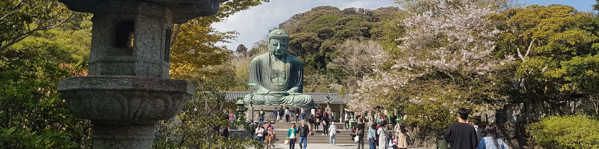 After climbing through the Kamakura hill trails, we came across the Kamakura Buddha statue. It is an amazing sight and hot to the touch as the sun bakes its metal surface. #adventure