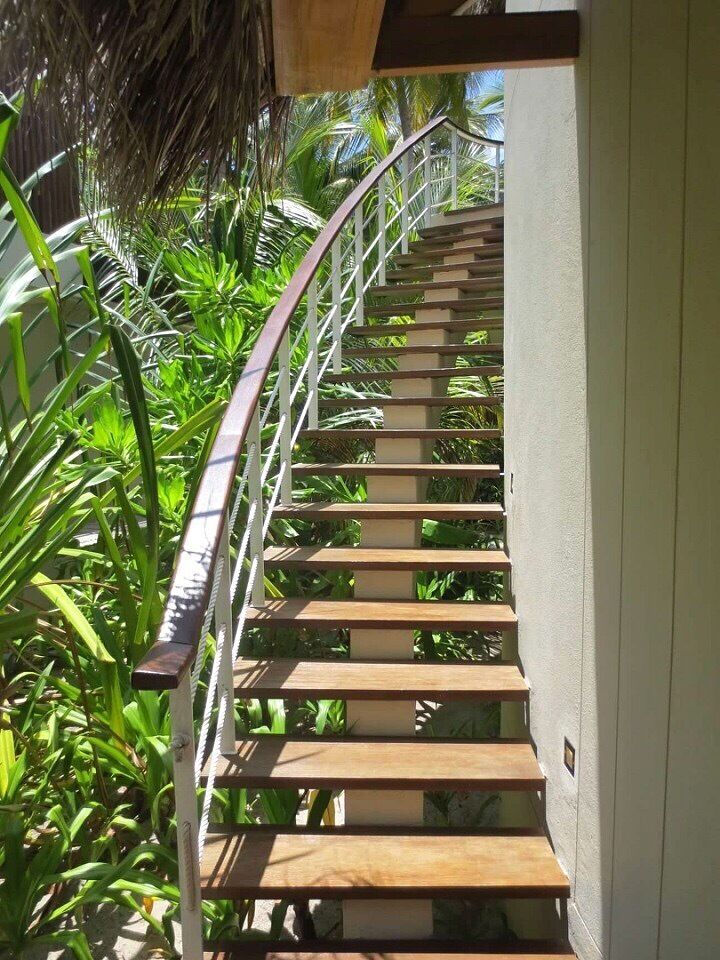 Staircase leading up to the top of the beach villa at the W Maldives.  What is up there you ask? Bliss. #stairwaytoheaven #patterns
