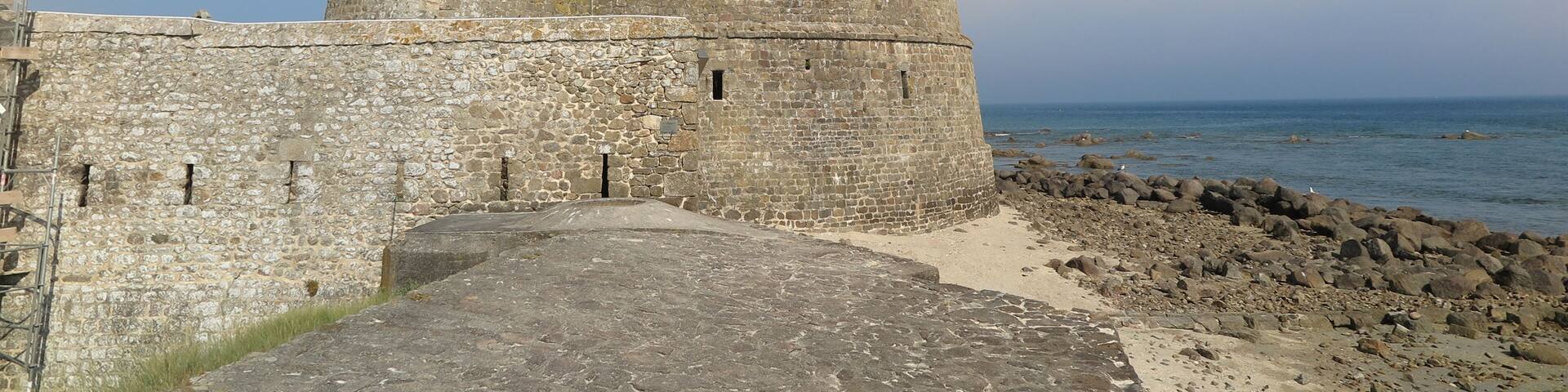 Vauban Turm auf der Insel Tatihou, Cotentin Normandie