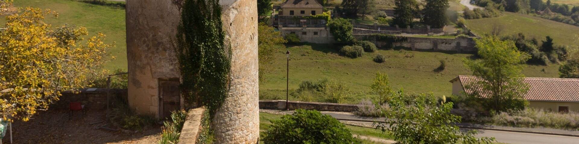 One of the old bastides that still has its exterior wall mostly intact, Monpazier has spectacular views of the French countryside #county #rural #france #roadtrip