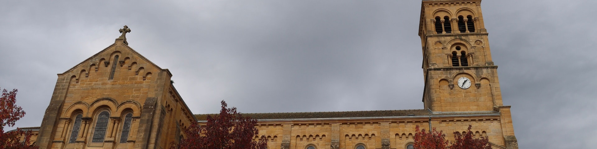 A neo roman church Sacre Coeur in Charolles, Burgundy, France