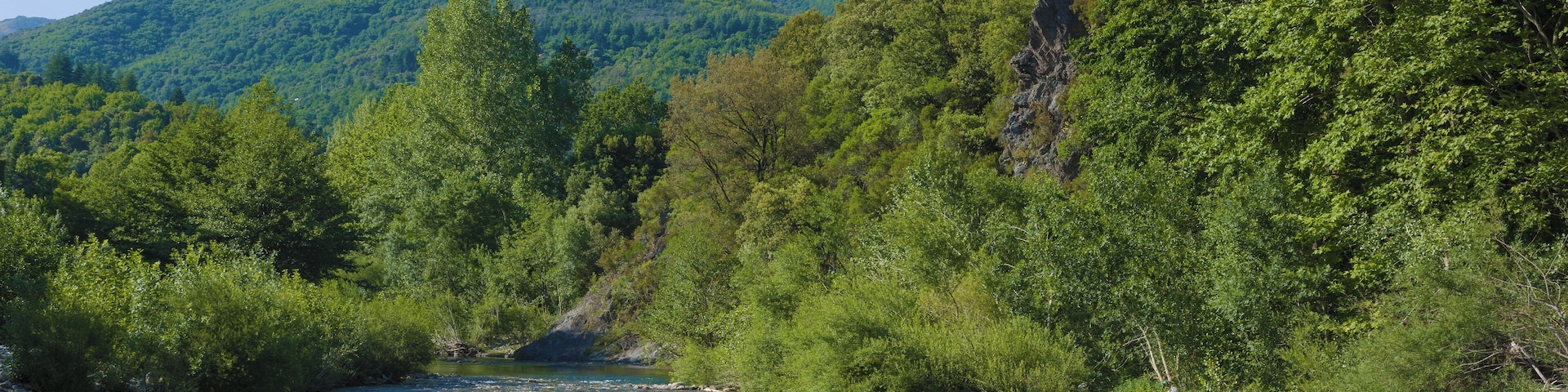 Jaur River in Olargues, Hérault, France.