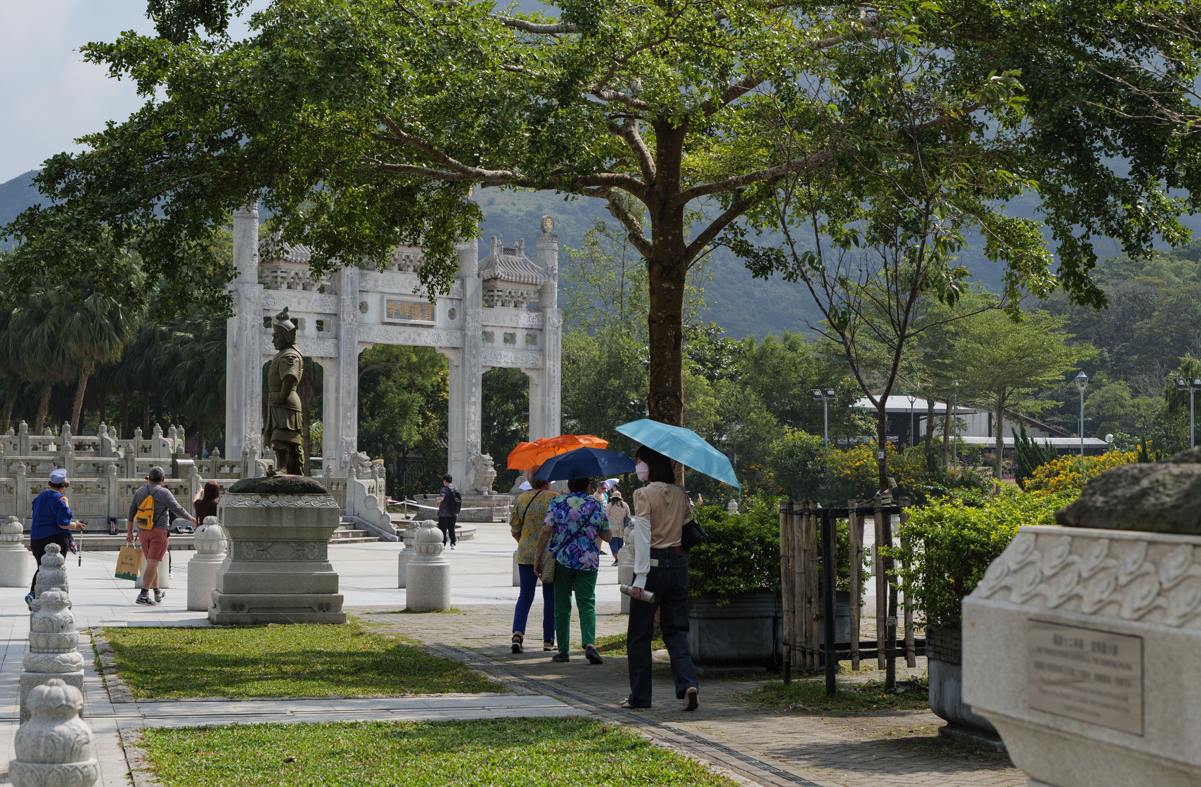 Lantau island Hongkong, 11.5.2023. Po Lin Monastery is a Buddhist monastery, located on Ngong Ping Plateau, on Lantau Island, Hong Kong.