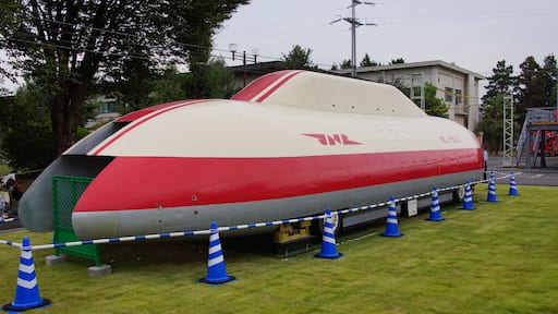 Experimental maglev car ML500 preserved at the RTRI facility in Kokubunji, Tokyo