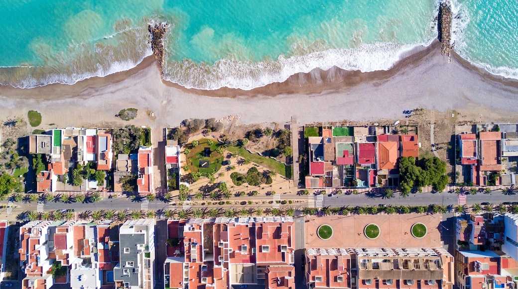 Aerial view of mediterranean beach