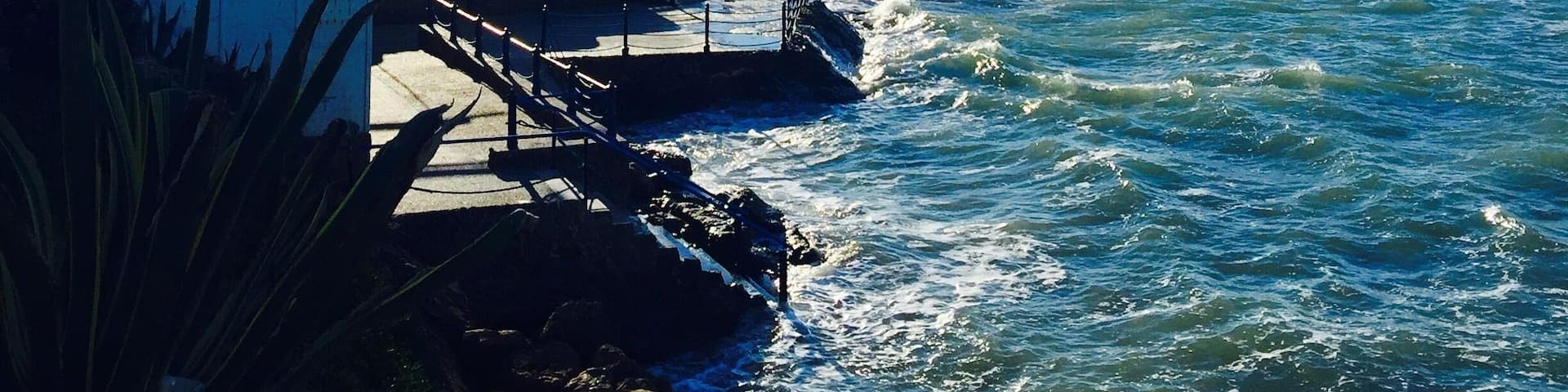 Walking along the boardwalk
