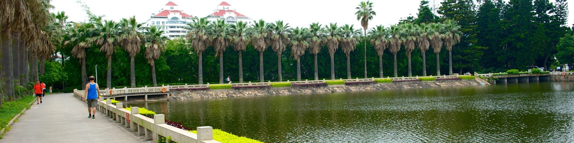 Fujian showing a park and a lake or waterhole