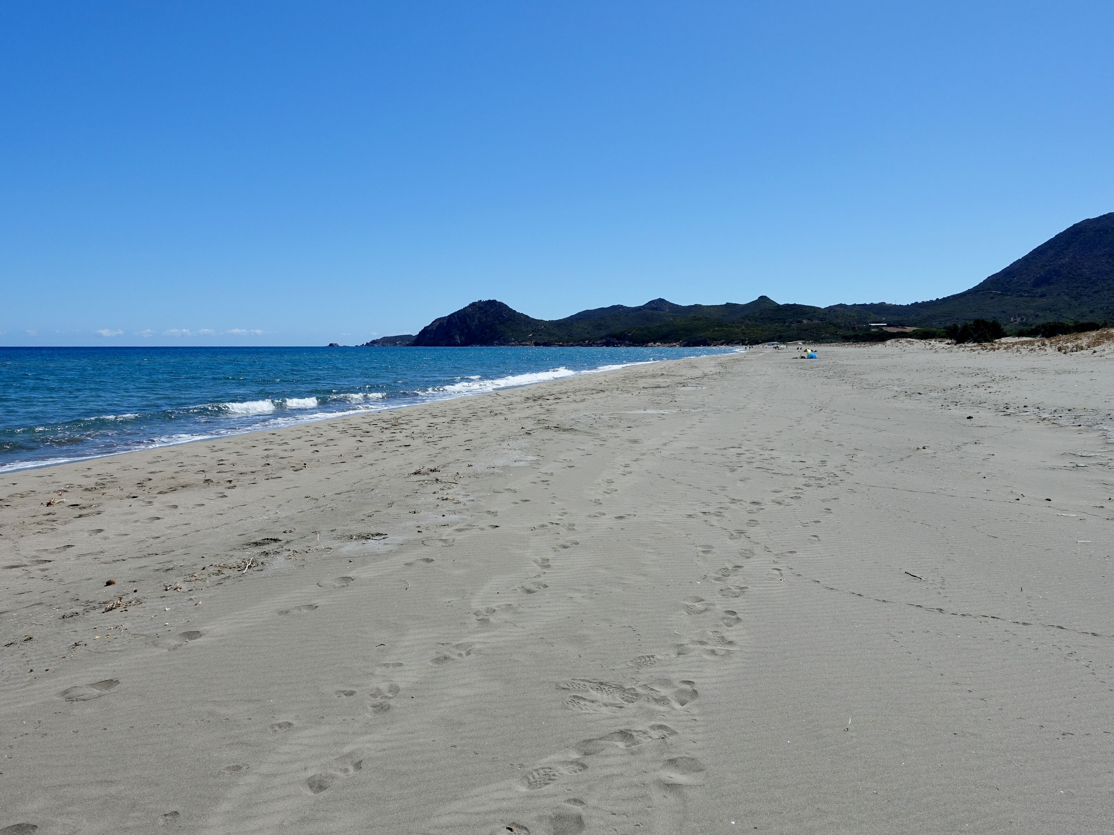 Strand von Feraxi, Gemeinde Muravera, Sardinien, Italien
