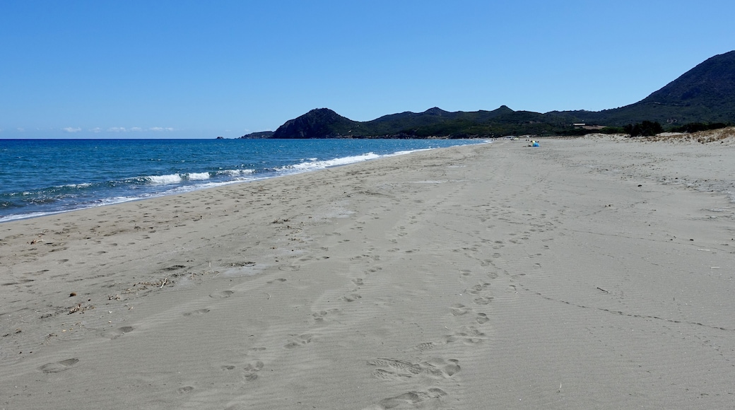 Strand von Feraxi, Gemeinde Muravera, Sardinien, Italien
