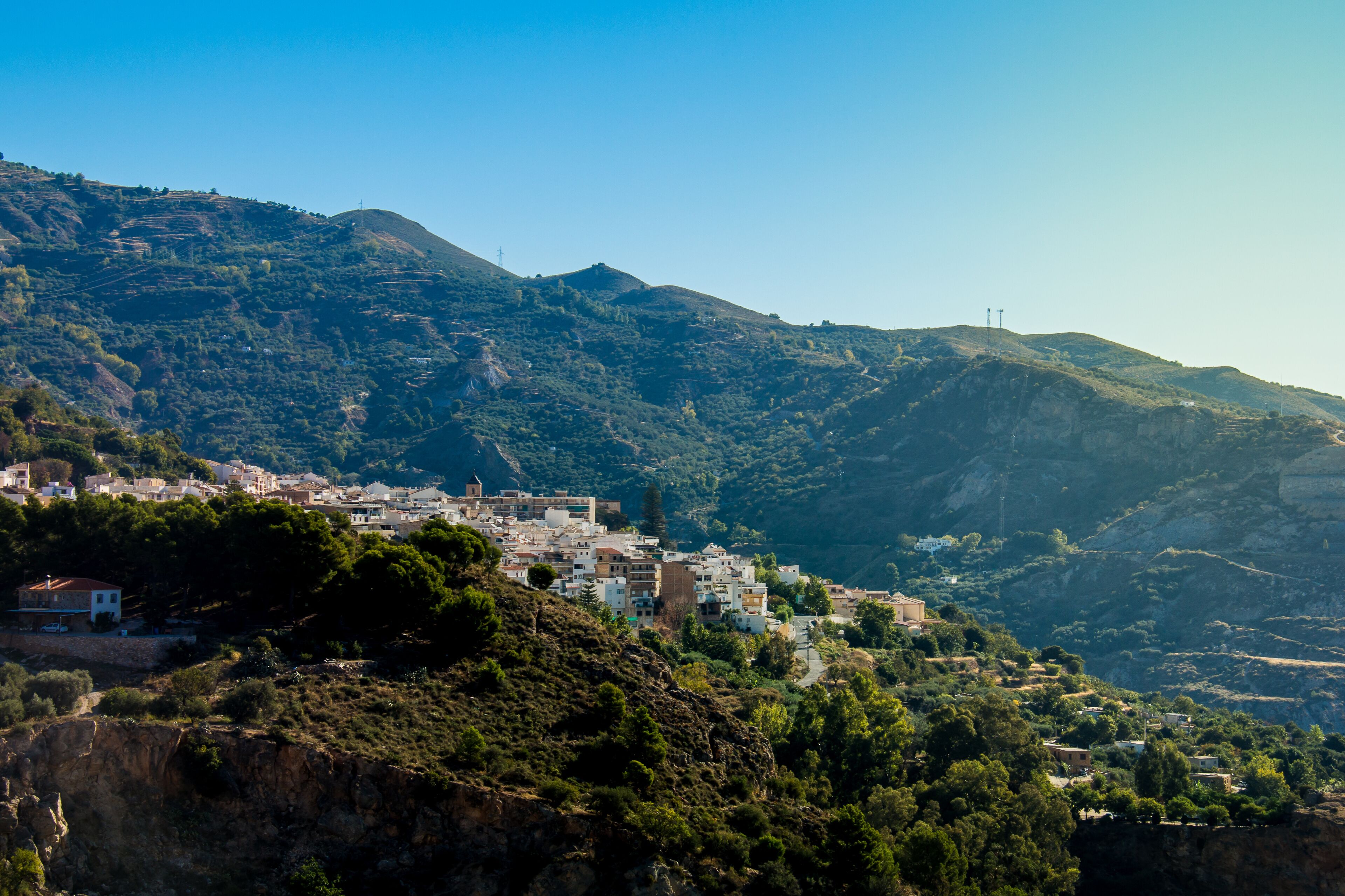 Granada, Spain; October 13, 2018: Views of the town of Lanjar√≥n in the Alpujarra Granadina
