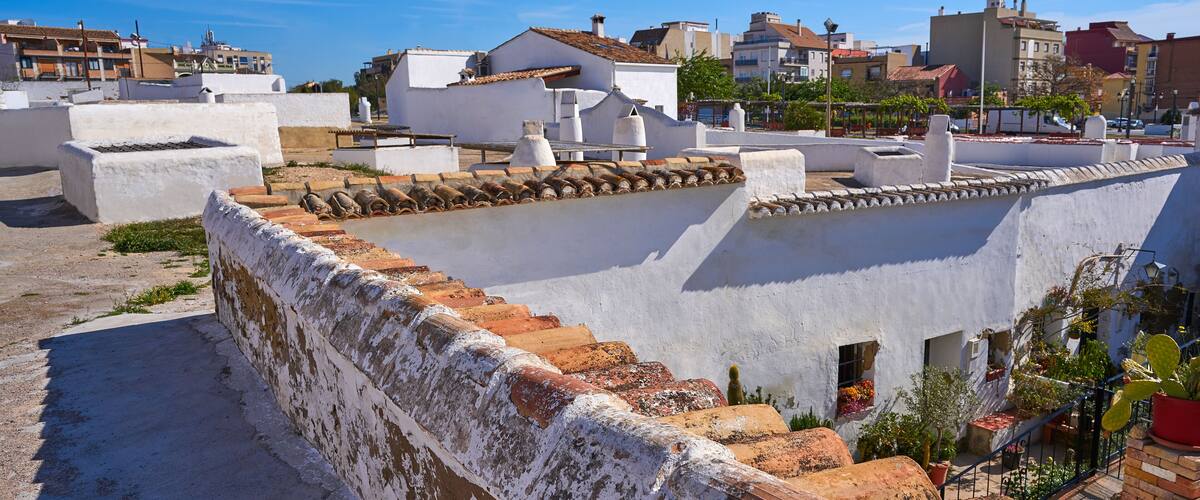 Paterna underground cave houses facade Valencia