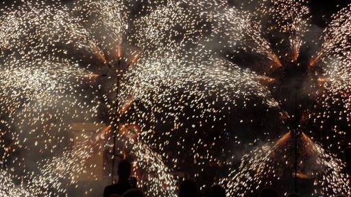 Correfocs a Alaquàs organitzat per la colla de Dimonis de Mislata.