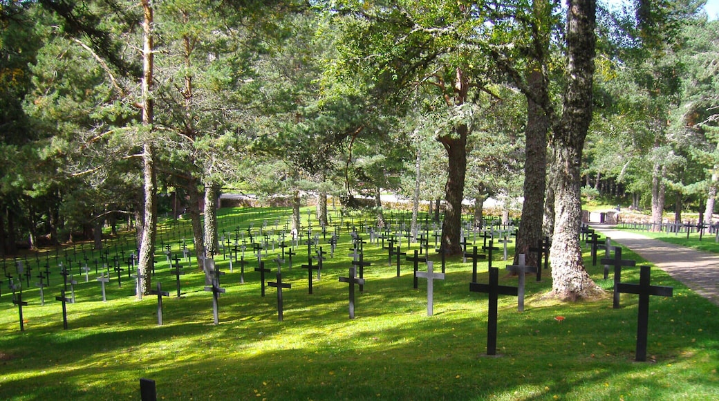 The German World War I cemetery, Linge Hohrod in the Vosges mountains, Alsace, France .