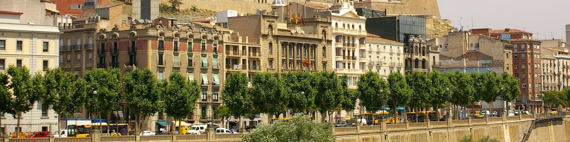 La Seu Vella, in Lleida. Taken from Cappont's side of the river. This is a photo of a monument indexed in the Catalan heritage register of Béns Culturals d'InterÚs Nacional and the Spanish heritage register of Bienes de Interés Cultural under the reference RI-51-0000156.