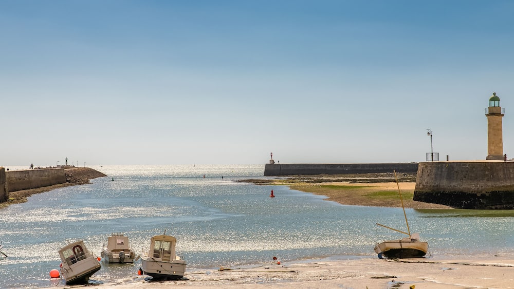 Saint-Gilles-Croix-de-Vie, in Vendee, typical harbor