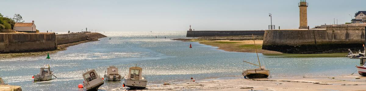 Saint-Gilles-Croix-de-Vie, in Vendee, typical harbor