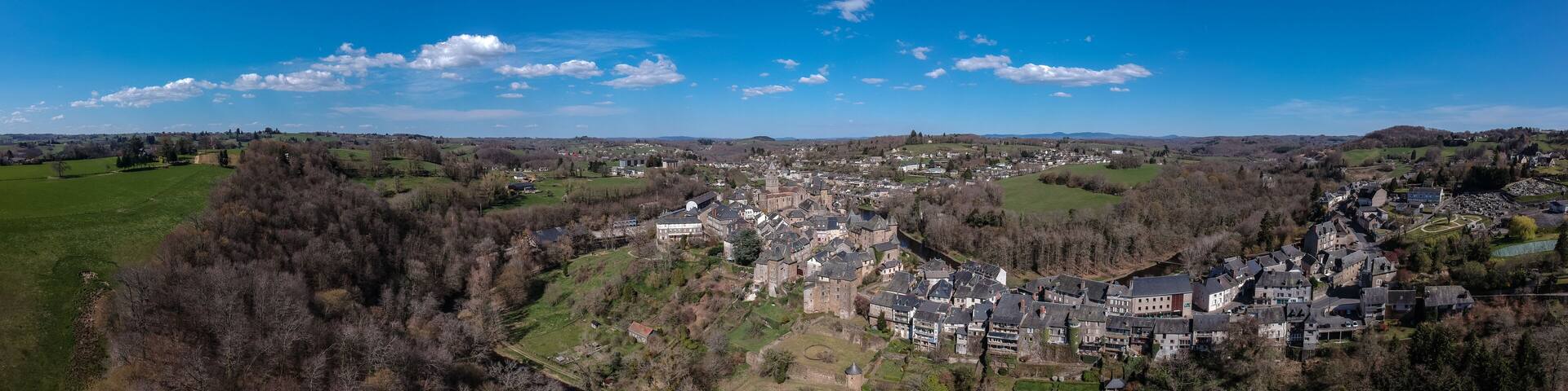 Uzerche (Corrèze - France) - Vue aérienne de la perle du limousin