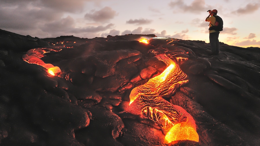 Kilauea lava flow, Big Island, Hawaii
