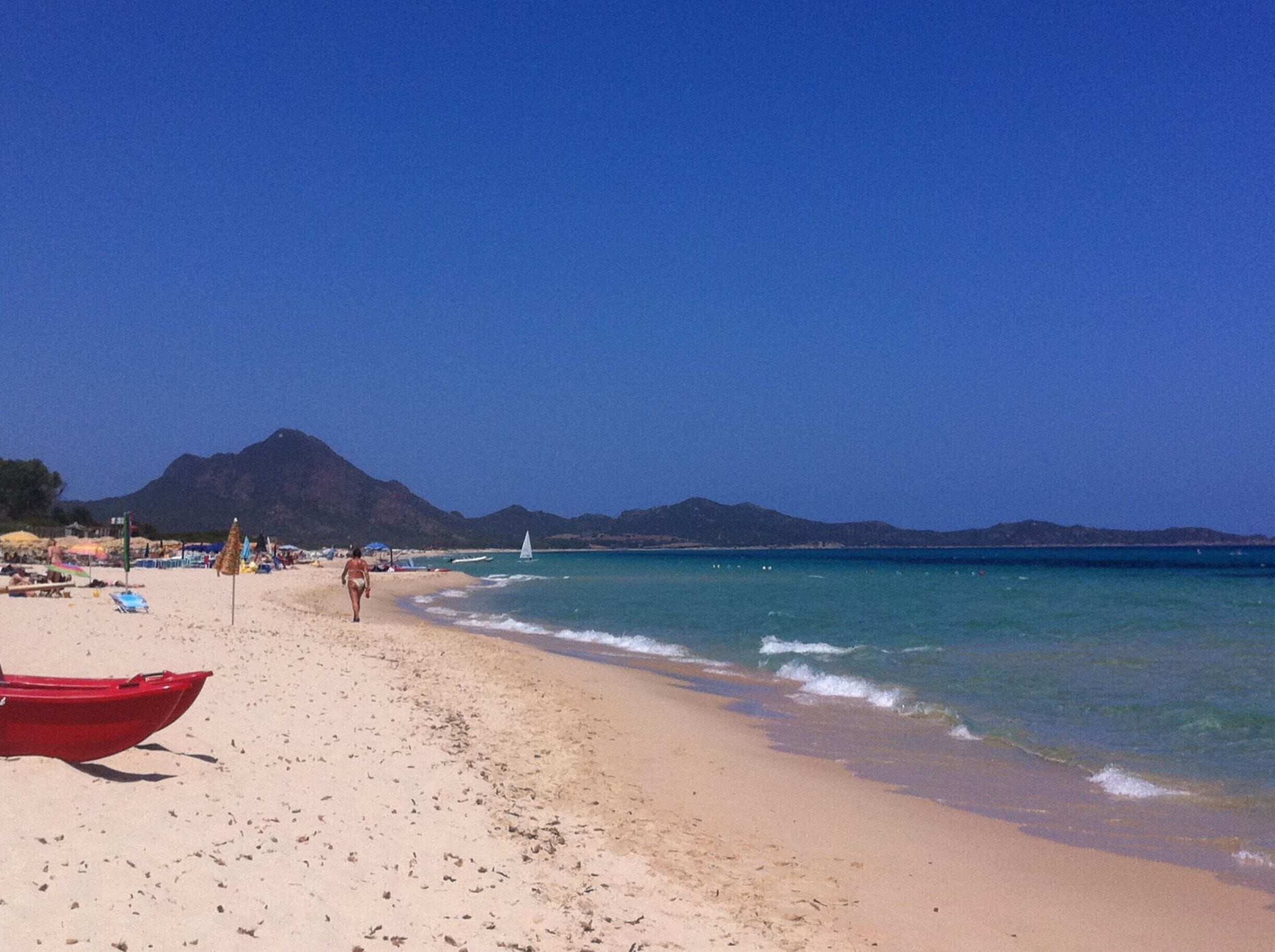 Great beach, 50 km from Cagliari but worth of visit. If you don't have a car you can take the bus from the city. It is a bit far, but because of that it wasn't so crowded with people and that is what makes it even more special :)

#beach