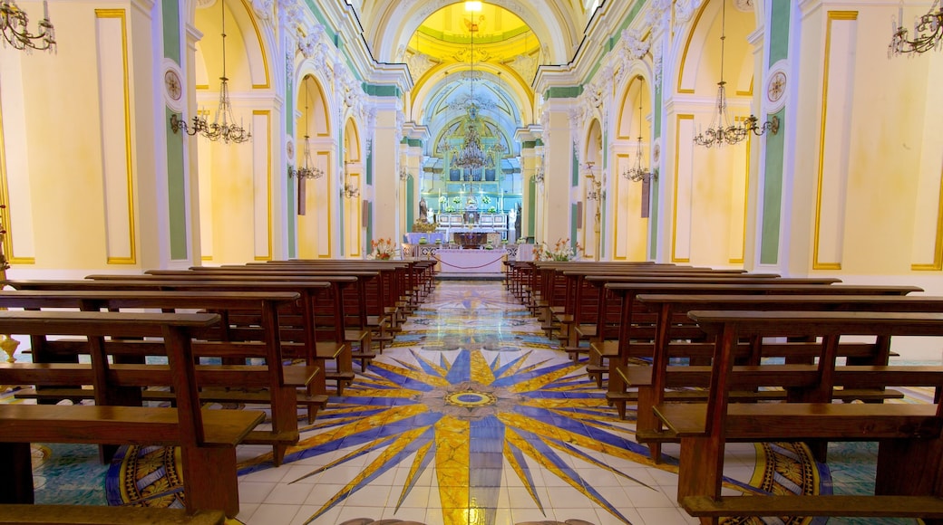 Amalfi Coast showing interior views, a church or cathedral and religious aspects