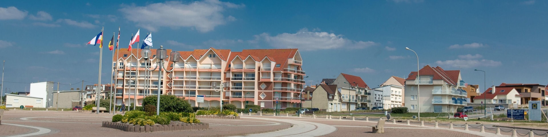 France, Region Hauts de France, Pas de Calais, Cote d'Opale, Cucq, Stella Beach, place de l'Etoile