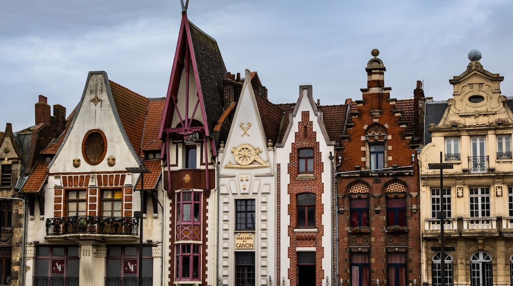 Maisons traditionnelles à Béthune dans le nord de la France