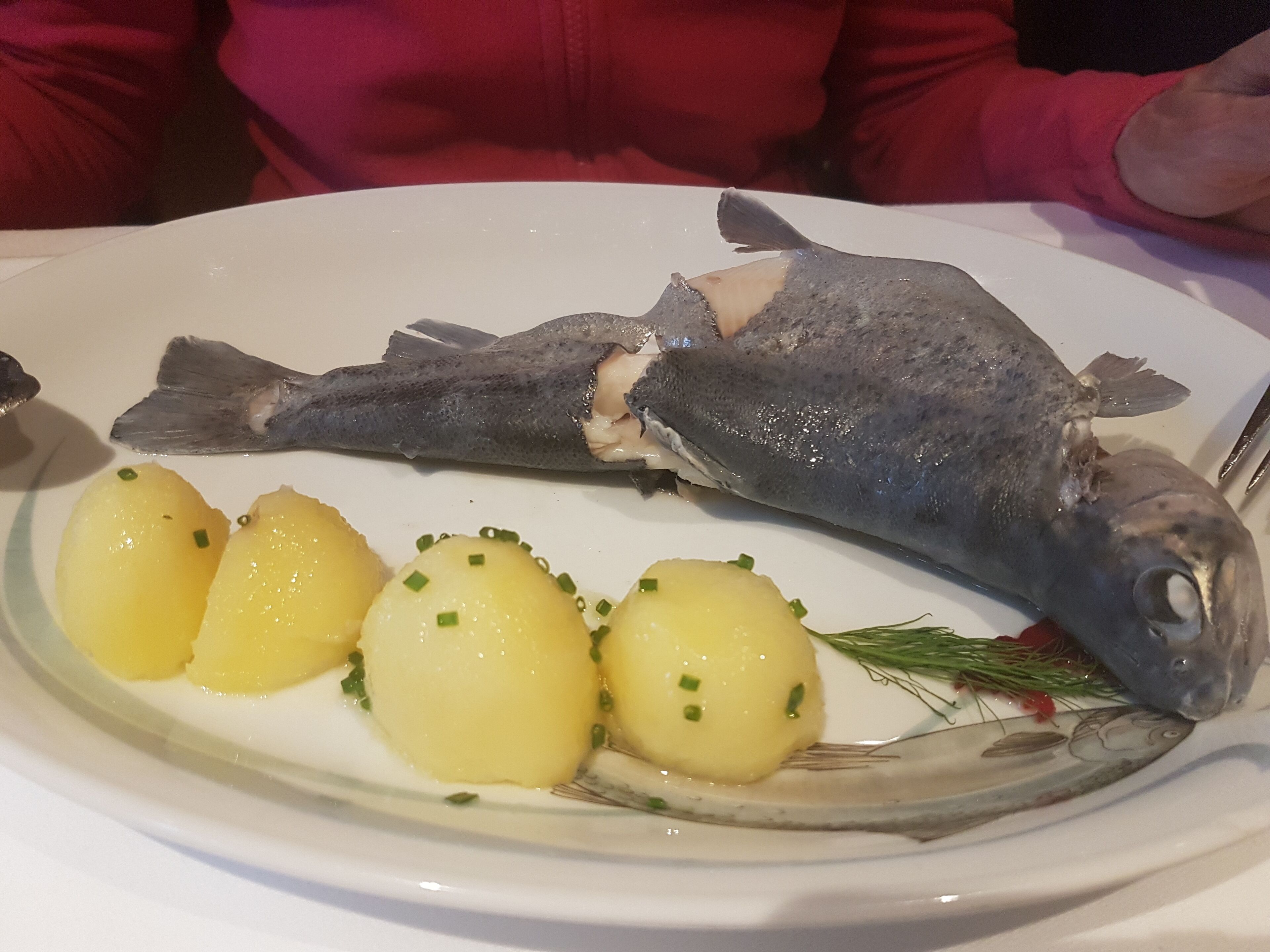 Beautiful trout at this wonderful restaurant nearby to the new Stoos funicular.