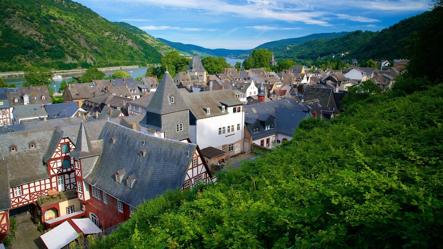 Rhine-Romantic Route featuring a small town or village and landscape views
