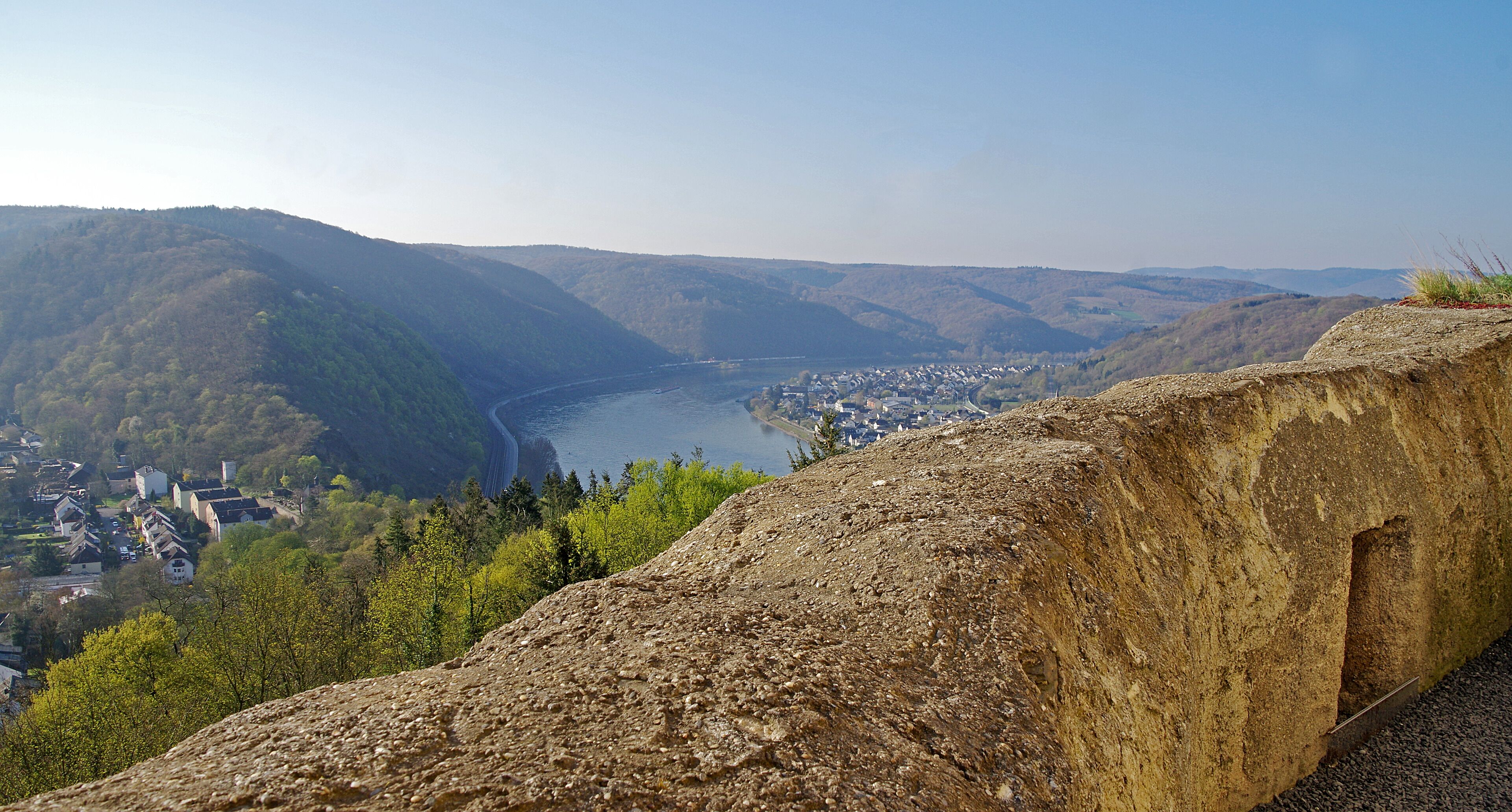 View of the Rhine river from the castle.