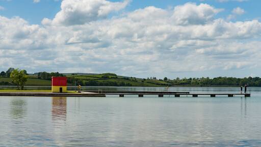 Panorama of Lake Lough Rea in the small town of Loughrea in County Galway, Ireland