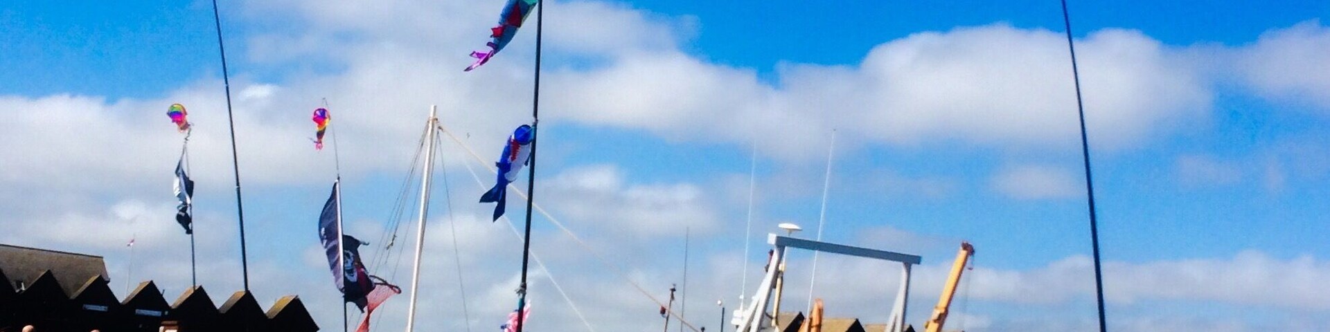 Lively market at Whitstable Harbour