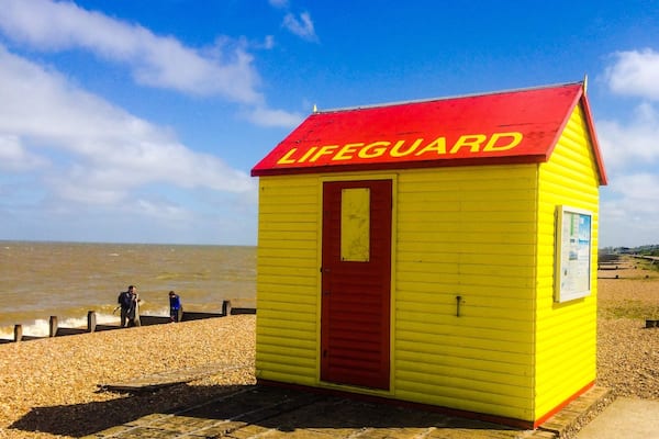 Lifeguard shed on Whitstable beach