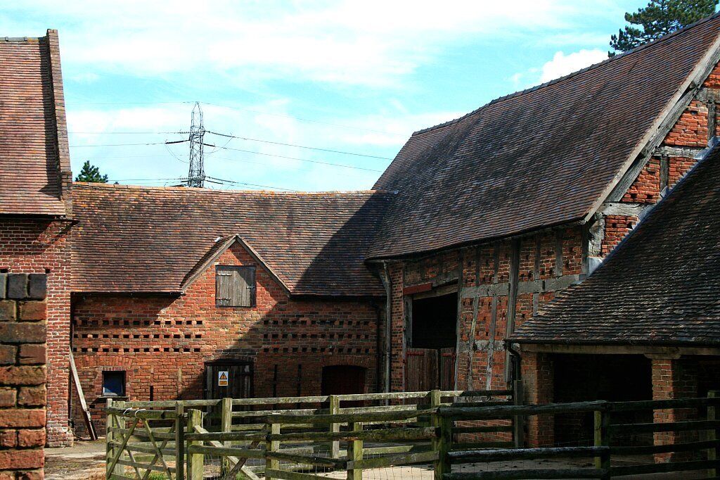 Barn at Benthall Hall, near to Wyke, Shropshire, Great Britain. The barn is not listed with the Hall (which is Grade I), my guess (very uneducated) would be that it is 17th century?