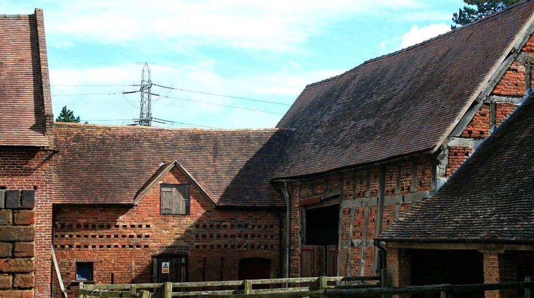 Barn at Benthall Hall, near to Wyke, Shropshire, Great Britain. The barn is not listed with the Hall (which is Grade I), my guess (very uneducated) would be that it is 17th century?