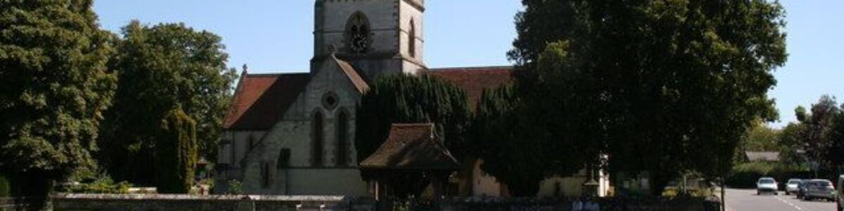 Christ Church, Brockham Green, Surrey. Completing the picture of a typical English village green.