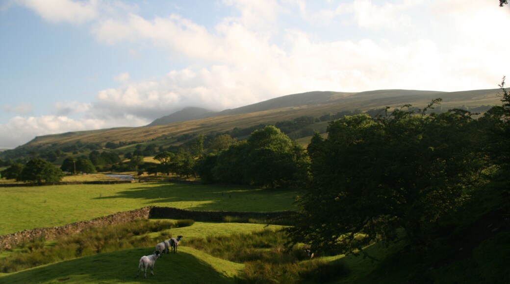 El Castillo de PendragĂłn en la regiĂłn inglesa de Cumbria.