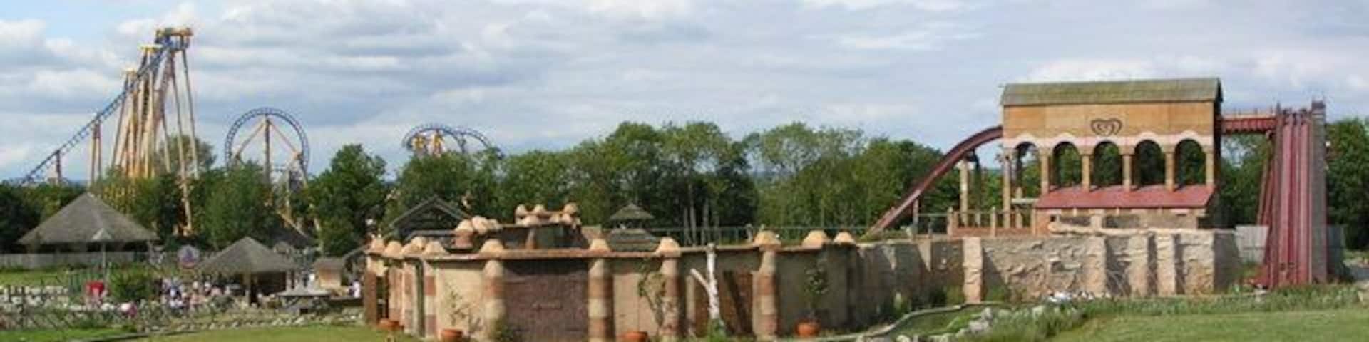 Flamingoland Zoo Looking across the Zoo at Flamingoland towards the rides