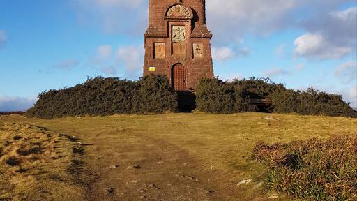 The Airlie Monument was built in 1901 to commemorate David Ogilve, the 9th Earl of Airlie, who died at the Battle of Diamond Hill in South Africa. Its located between Glen Prosen and Glen Clova in Kirriemuir.
The walk starts through the forest and then opens up onto moorland which you can walk further for. Great walk, kind of steep at points but amazing for our dogs. If you can, go back to the start where you will of passed a stone memorial called 'Scott-Wilson memorial'. It's definitely worth a visit!