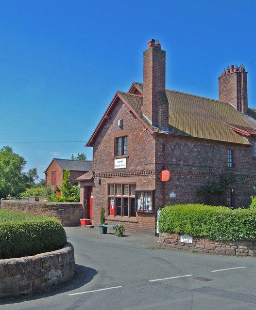 Village store, Aldford. The post office and village store at the end of Middle Lane. Aldford is a village about 5 miles south of Chester close to the Duke of Westminster's Eaton Park estate.