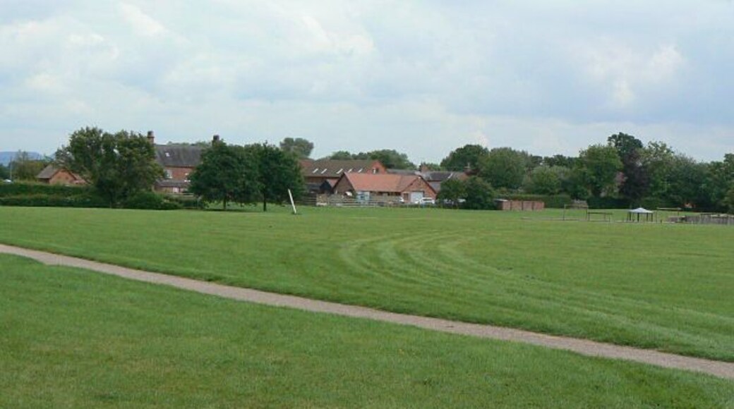 Aldford, the recreation ground This is a large open space around which the village has been developed.