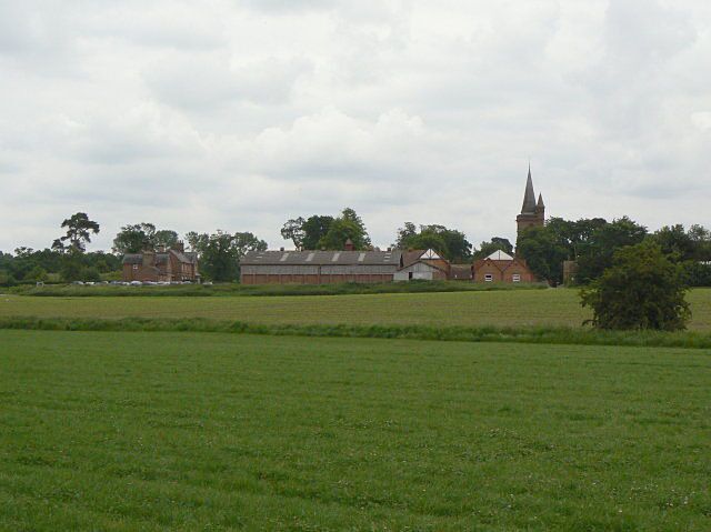 Woodhouse Farm A substantial farm on the Duke of Westminster's estates at Aldford. Seen from the Marches Way alongside the River Dee.