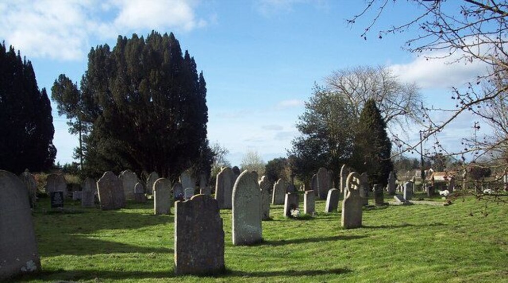 Churchyard at St Gregory's Church, Marnhull The are many gravestones and tombs within the churchyard.