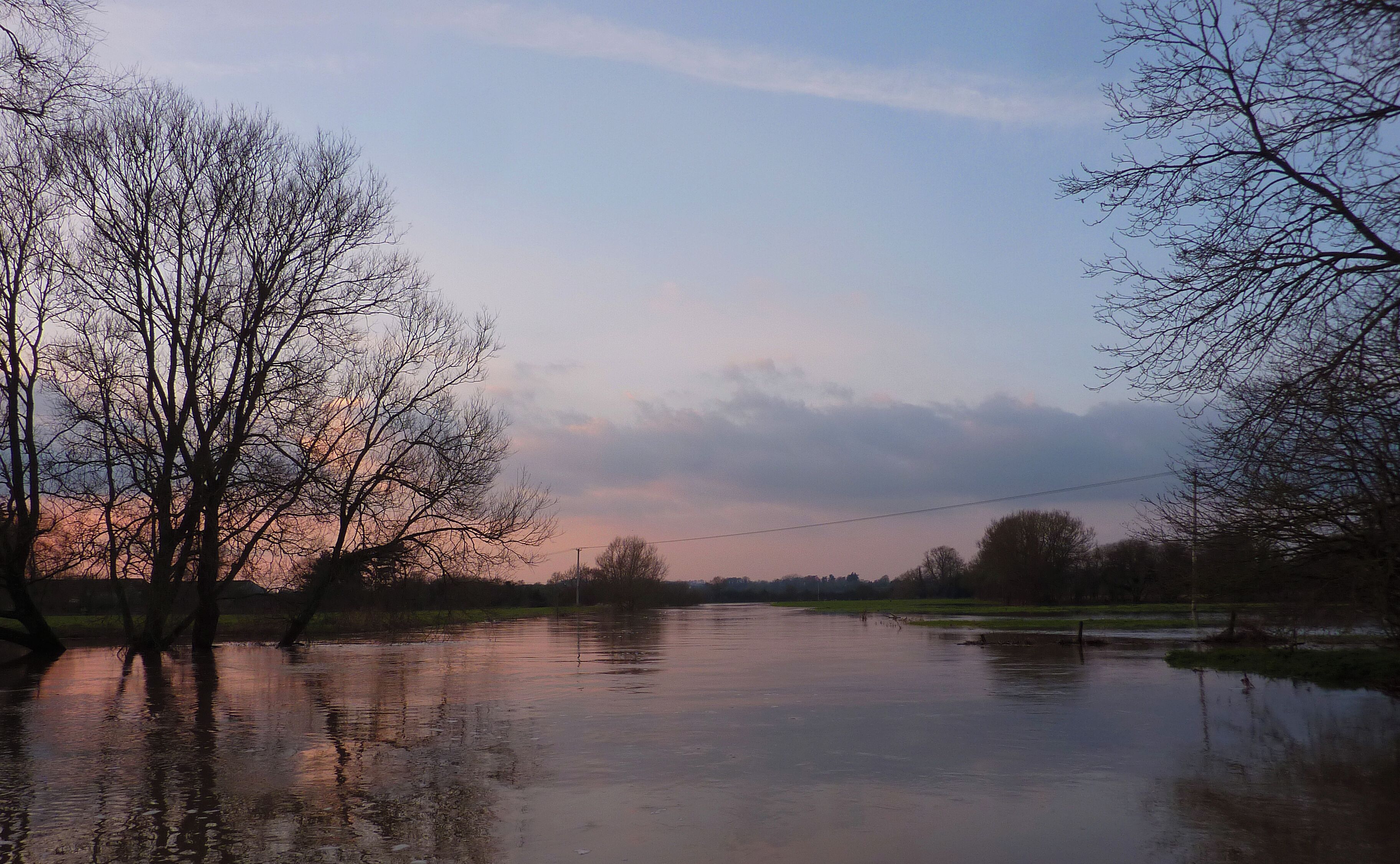 The Stour in spate at Hammoon
