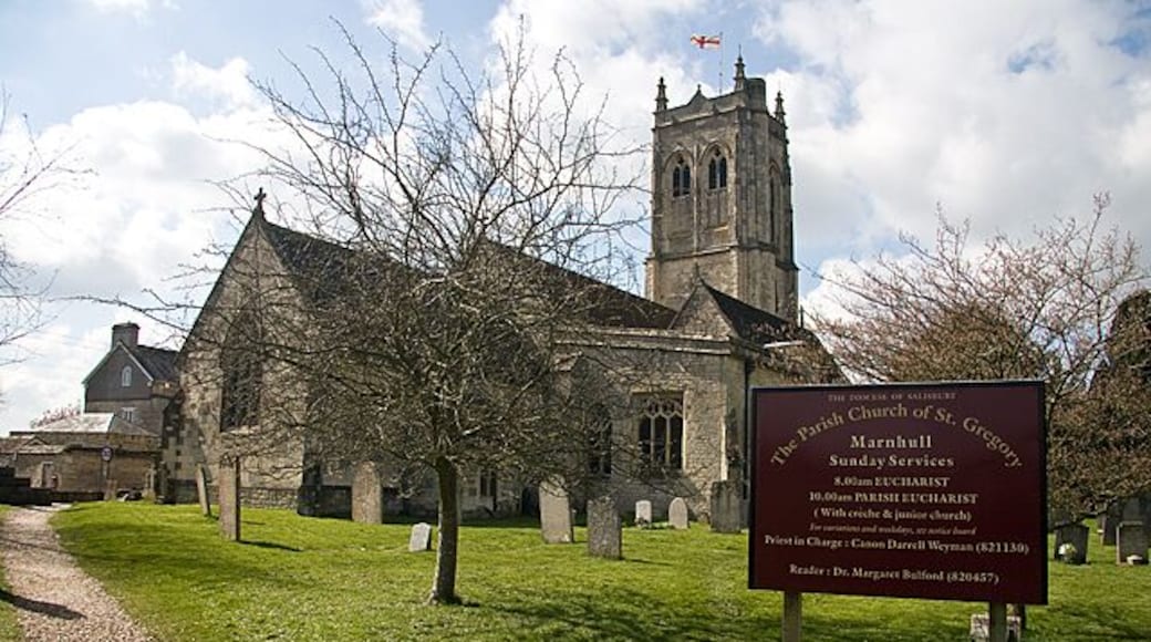 St Gregory's parish church, Marnhull, Dorset, seen from the northeast