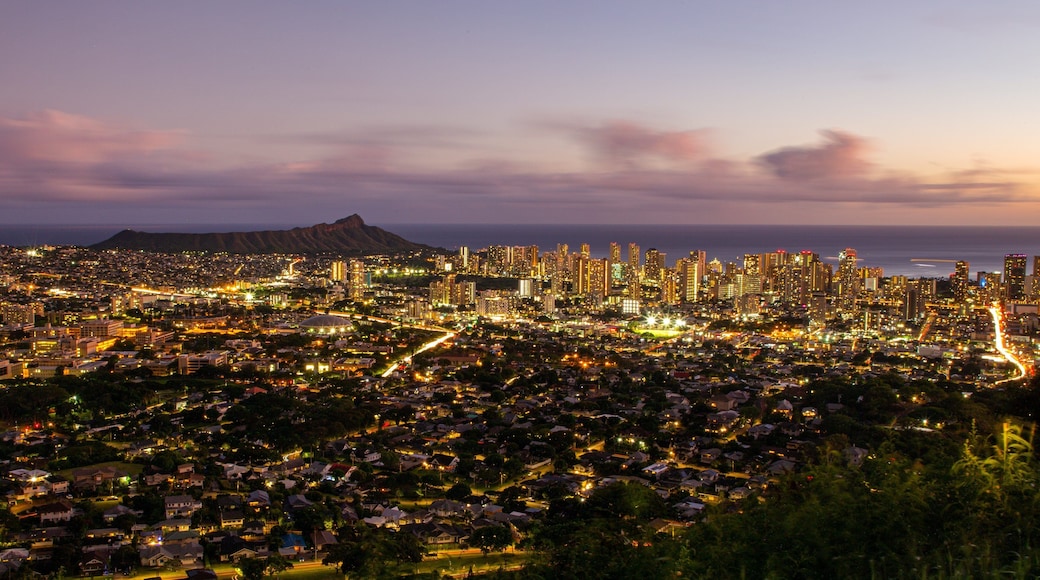 Waikiki featuring landscape views, a city and a sunset